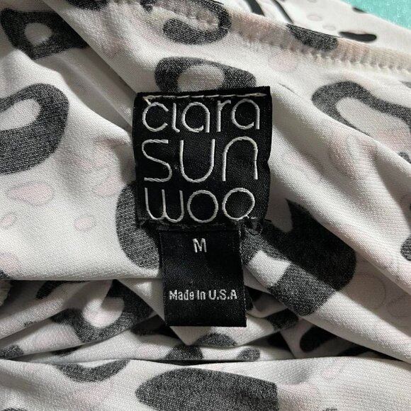 Clara Sunwoo Medium Top Blouse Cold Shoulder Slinky - Picture 4 of 5